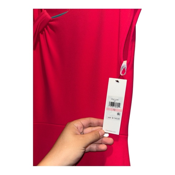 Calvin Klein Bold Red Sleeveless Dress - Picture 3 of 3